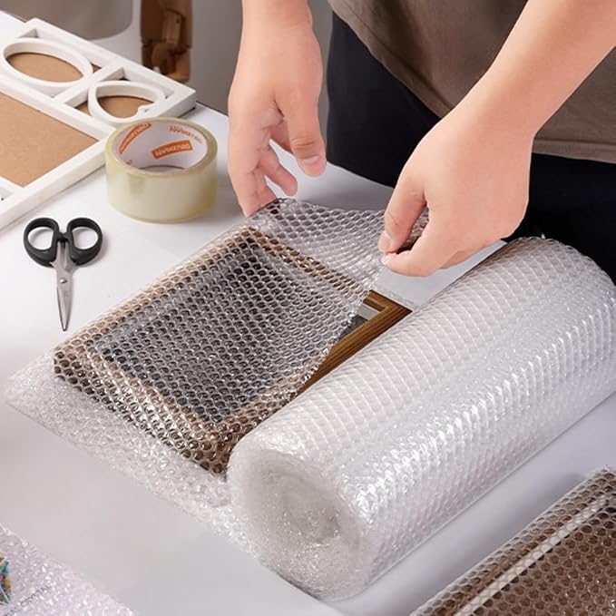 12 inch x 72ft - 2 Pack Total Small Thin Bubble Cushioning Wrap for Extra Protection Packaging Mailers, Nylon Wrap Rolls Moving Cushioning Supplies for Moving & Shipping, Perforated Every 12”