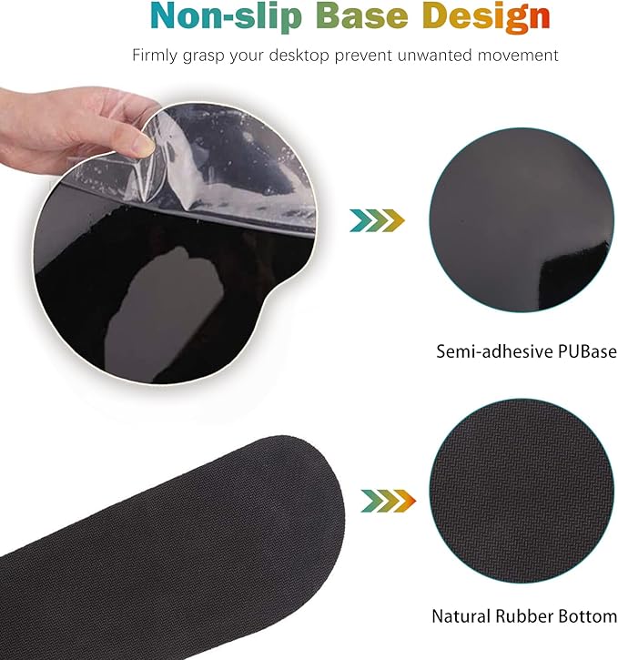 ARTSO Desk Mat, Large Gaming Mouse Pad Wrist Support Set, Ergonomic Keyboard Wrist Rest Desk Pad with Coaster Combo, Extended Mousepad with Non-Slip for Home Office, Oil Painting Flowers Plants