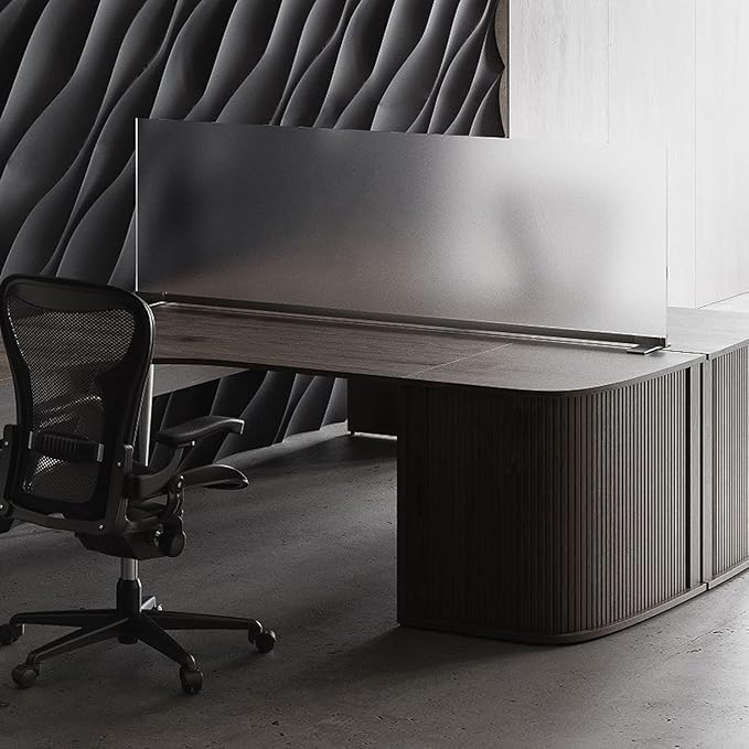 OBEX Acrylic Free Standing Screen, Divider for Desk Privacy Home & Office Partitions for Table Top Workstation, Portable Cubicle Panel for Work, 24" x 48", Frosted