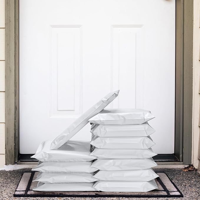 Metronic Poly Mailers 10X13 1000 Pack, Strong Adhesive Shipping Envelopes for Clothing, Medium Shipping Bags for Small Businesses, Waterproof Mailers Poly Bags (White, 10x13 1000PC)