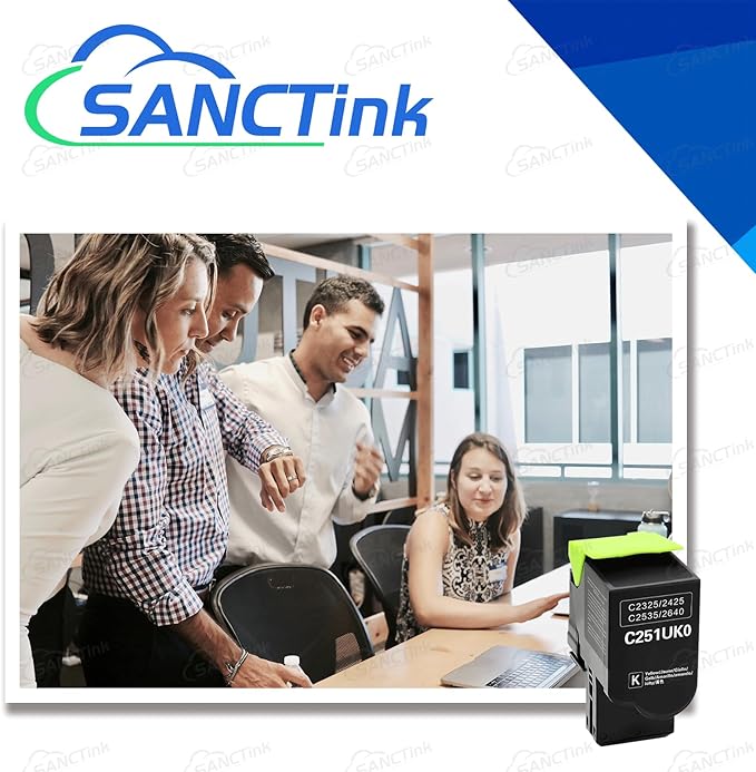 C251UK0 Black Ultra High Yield Toner Cartridge Compatible for Lexmark C2425dw C2535dw MC2425adw MC2535adwe MC2640adwe Laser Printer (1BK,1-Pack)