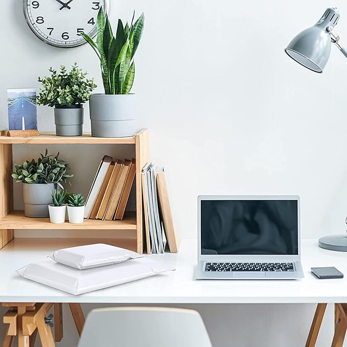 Fuxury 100 Pack Bubble Mailers 10.5x16" Thick Padded Envelopes Large Mailing Envelopes Opaque Bubble Padded Cushioning Mailers Bubble Bags for Packaging Small Business#5 White