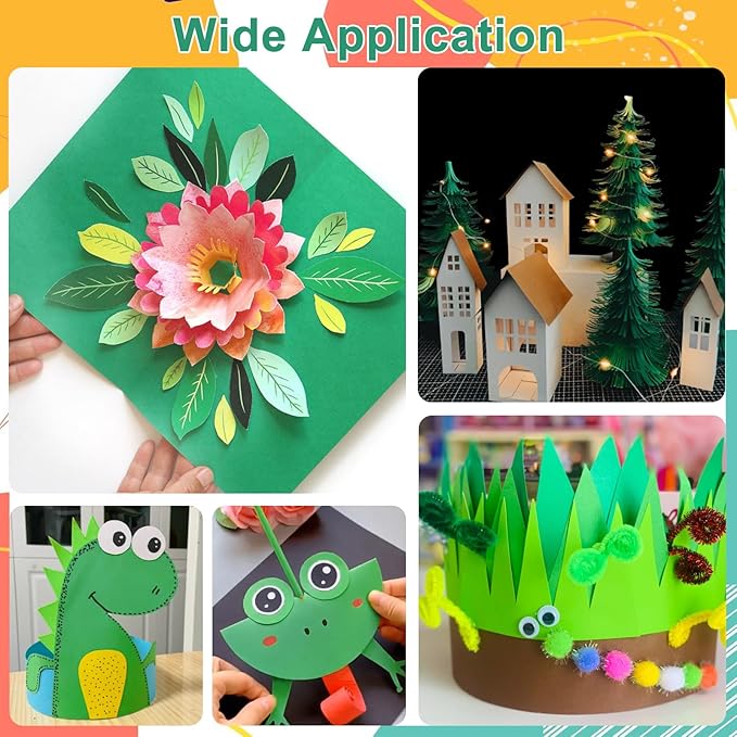 OcePor 50 Sheets Christmas Green Cardstock Paper, Colored Printer Paper 8.5 x 11, Card Stock Thick Construction for Craft,Scrapbook,Office Printing, Invitations, Certificates,92 lb/250gsm