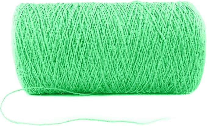 1mm x 1500 Feet Light Green Jute Rope, Twine for Gardening Tomato Climbing Plant Tie Floristry Crafts Gift Wrapping Packing Decor