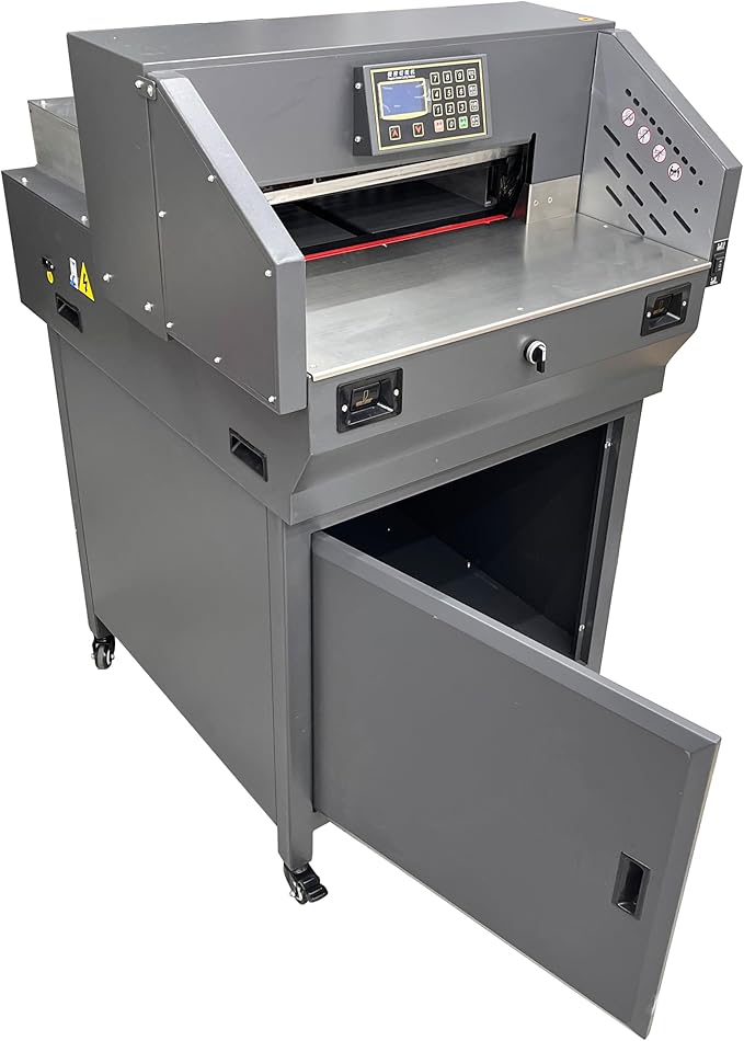 TECHTONGDA 110V Electric Paper Cutter Automatic Cutting Paper Machine with Extra Knife Pad, Heavy Guillotine Paper Cutter 3.15in Cutting Thickness, 19.3" Cutting Length