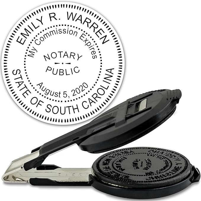 MaxMark Insert Only for Notary Seal Round Embosser for South Carolina State