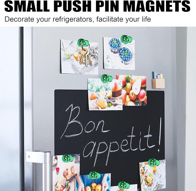 LOVIMAG Refrigerator Magnets, 20 Pack Fridge Magnets Green Strong Magnets for Whiteboard, Small Neodymium Magnets for Fridge, Ideal for Lockers, Kitchen, Office, Map,Home Decorative