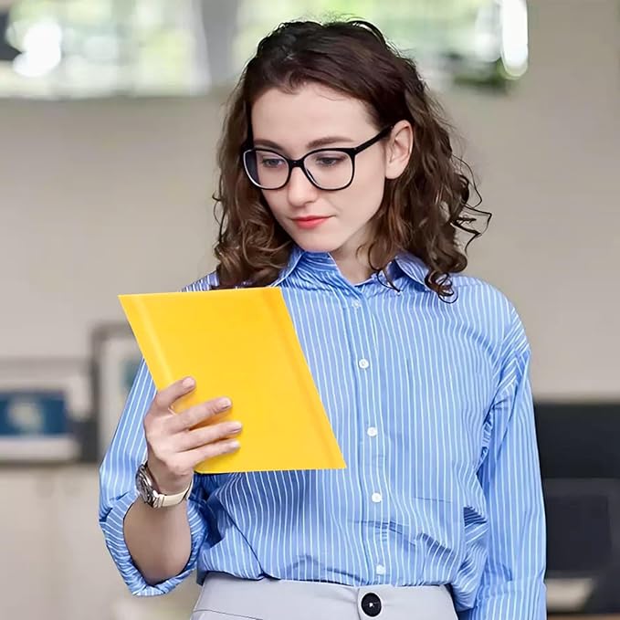 Kraft Bubble Mailers 4×8' Inch 50 Pack Yellow shipping envelopes Self-Seal Padded Mailing Envelopes for Jewelry Makeup Supplies and Small Business Packaging