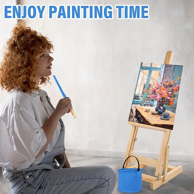 122PCS Professional Painting Set,Art Painting Supplies Kit,Canvas Painting Kit with Tabletop Wooden Easel,72Colors(Acrylic Paint Set,Watercolor,Oil) Brushes, Canvases,Painting Set for Kids Adults