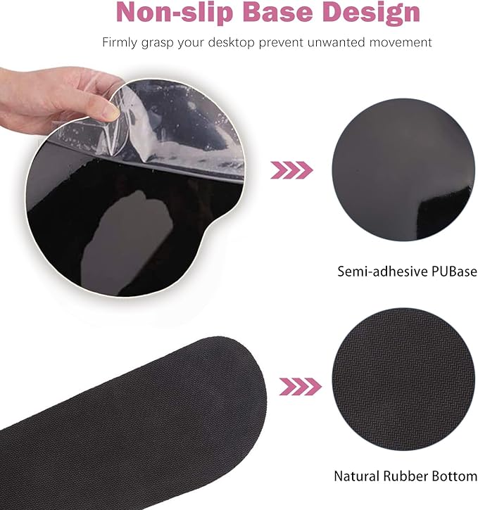 ARTSO Desk Mat Combo, Large Mouse Pad with Wrist Rest, Keyboard Wrist Support Desk Pad, Ergonomic Mousepad with Non-Slip Base for Home Office Game, Colorful Clouds