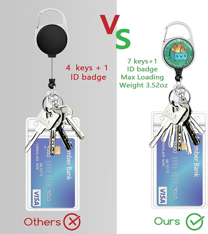 Gctriki ID Badge Holder with Lanyard, Funny Dumpster Retractable Badge Reel, Breakaway Lanyard for Keys,Teacher Lanyards for ID Badges Name Tags Card Holder, Nurse Teacher Workers Women Office Gifts