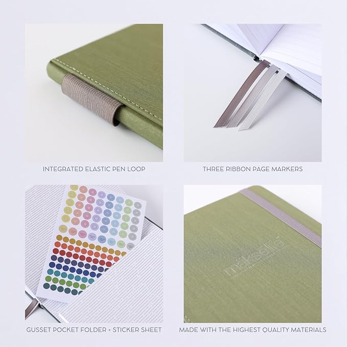 Quarterly Undated Planner - Goal Setting And Weekly Planner, Productivity Tools, Time-Management, Habit Tracker, Green