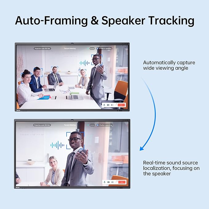 86 Inch 4K Smart Board - Google EDLA-Certified Interactive Whiteboard, 50-Point Touch, Wireless Casting - Digital Whiteboard for Classroom & Office & Home,300+ Free Apps (Board & Wall Mount Only)