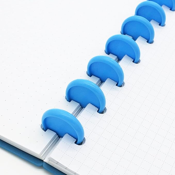 100pcs Discbound Notebook Discs DIY Planner Accessoriesfits for Tul,Levenger,Arc,Happy Planner,Talia(Blue,1.5inch/38mm)