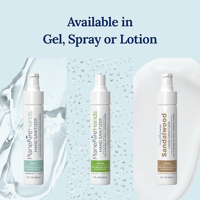 Sandalwood Lotion Hand Sanitizer | Travel Essential | TSA-Approved | Moisturizing Hand Lotion | Plant-Based and Vegan | Made with Essential Oils | Travel Size | 6-Pack