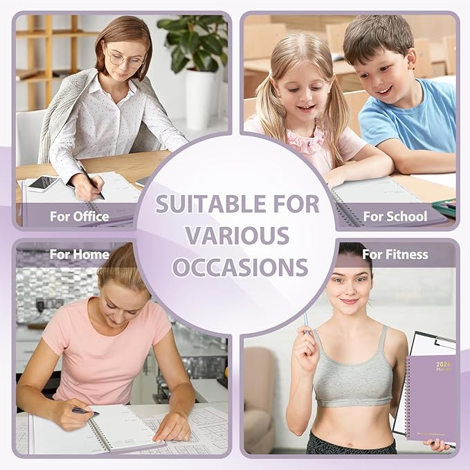 2026 Planner, Weekly and Monthly Calendar Academic Planner, Jan 2026 - Dec 2026, Planning Agenda Book for Desk Accessories and School Supplies - Letter Size (8.5'' x 11'')