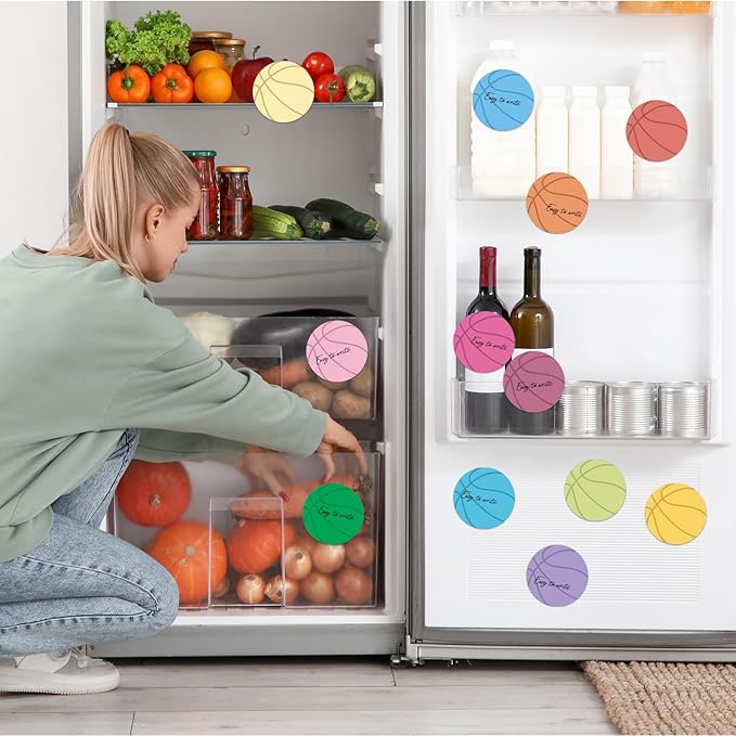 12 Pcs Basketball Shaped Sticky Notes Basketball Note Pads Colorful Self Sticky Post Notes Cute Mini Memo Sticky Tabs for School Office Home Stationery Supplies Party Favors