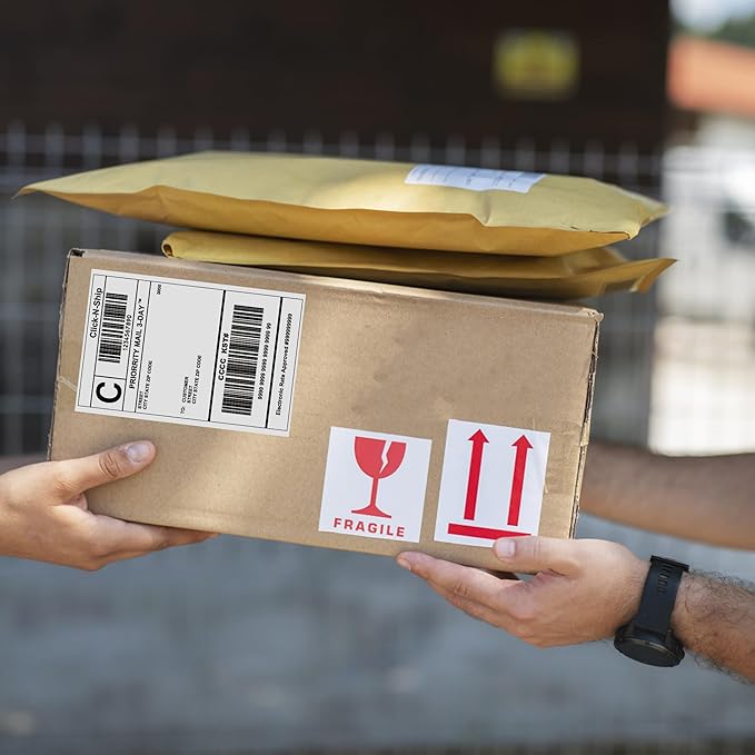 L LIKED 4000 Thermal Labels 4" x 6" Perforated Industrial Thermal Shipping Labels with 3" Core, (Commercial Grade)