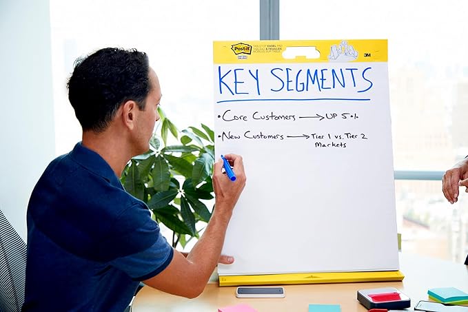 Post-it Super Sticky Portable Tabletop Easel Pad, Great for Virtual Teachers and Students, 20x23 Inches, 20 Sheets,Pad, 2 Pads (563 VAD 2PK)