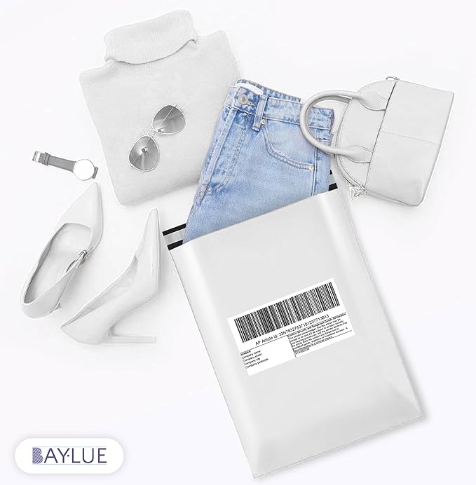 White Large Poly Mailers 19x24 Inch | Strong Adhesive Self-Seal Mailer Bags | Tear, Tamper, Water Resistant Shipping Envelopes | Thick Strong polymailer Bags XL Clothing Shipping Bags | 100 Pcs Bulk