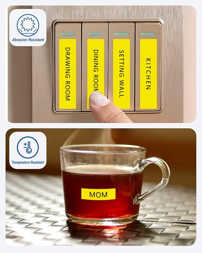 Tze Tz Tape 24mm 0.94 Laminated Yellow Compatible for Brother P Touch Label Maker Tape TZe-651 TZe651 Label Tape for PT D600 D610 P710BT P910BT, Black on Yellow, 0.94 Inch x 26.2 Feet, 3-Pack