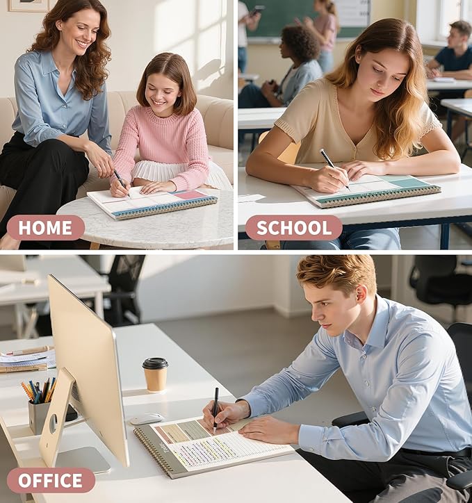 To Do List Notepad, 52 Undated Sheets (8.5"×11")Duplex-printed Daily Planner For Work Home School Office Desk Accessories Supplies & Goal Setting Tasks-RED