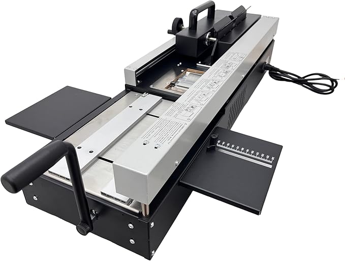 TECHTONGDA Hot Melt Glue Binding Machine A4 Desktop Hot Glue Book Binder, 110V Manual Book Binding Machine with Double Roller Applicator, 200 Books Per Hour