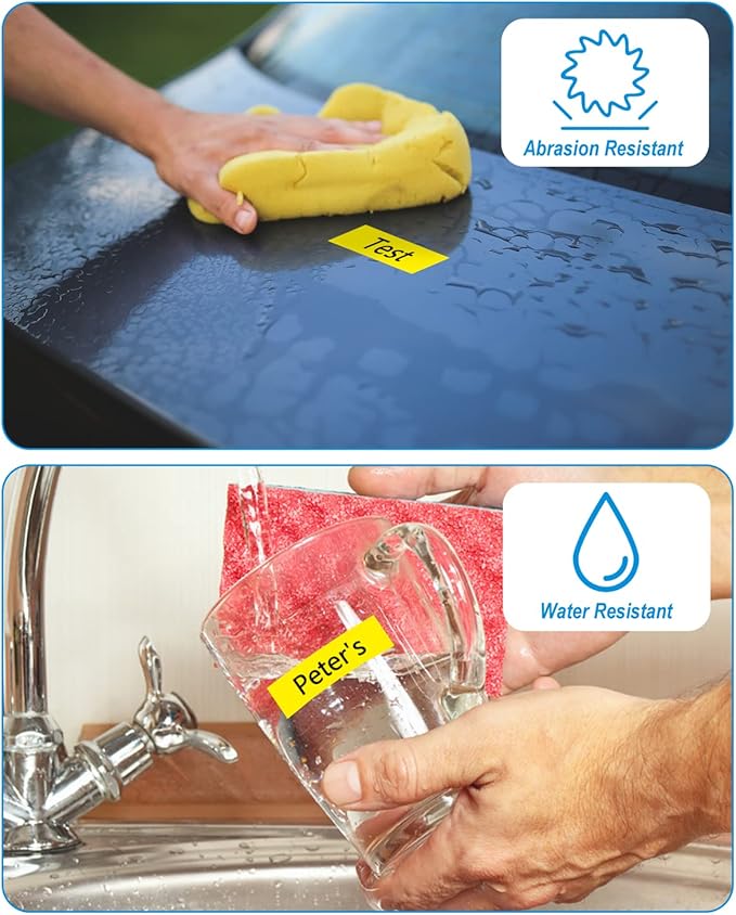 Weemay 3 Pack TZe-631 Compatible for Brother P-Touch Label Tape 12mm 0.47 Black on Yellow TZe TZ Tape TZ-631 TZ631 TZe631 for PTD210 PTD220 PTH110BP PTD410 PTD600 Printer, 0.47" x 26.2'