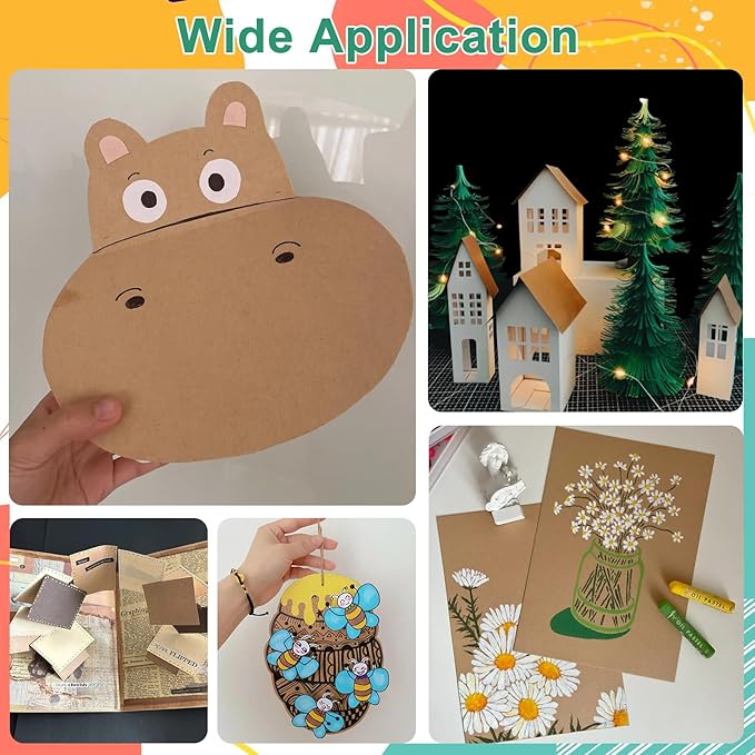 50 Sheets Brown Cardstock Paper, Colored Printer Paper 8.5 x 11, Card Stock Thick Construction for Craft,Scrapbook,Office Printing, Invitations, Certificates,92 lb/250gsm