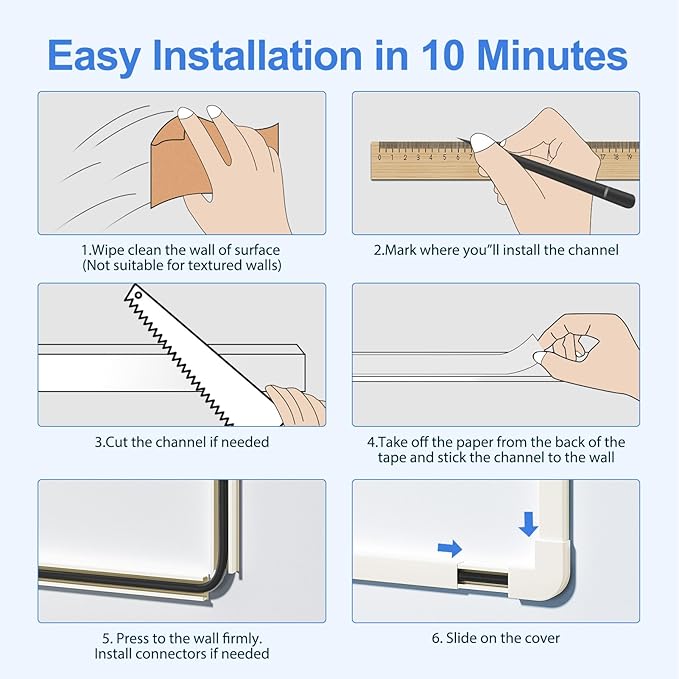 Yecaye Cord Hider, 113in Beige Cord Covers for Wires on Wall, One-Cord Cord Organizer, Easy Install Cable Management Kit, Cable Hider Home Office, W0.59in H0.4in, Beige