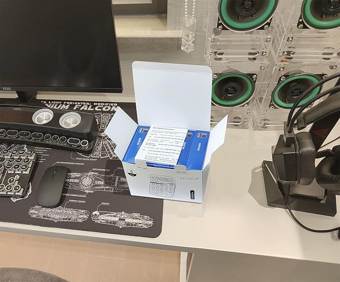 Calculators, Large Button Calculator with Angled LCD Display 12-Digit Dual Power Handheld Desktop Feature for Office, School, Home(Black, Pack of 5)