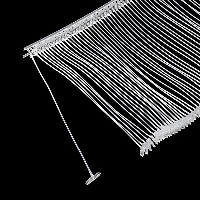 MECCANIXITY Standard Tagging Fasteners,Plastic Regular,Standard Label Gun Price Tagging Barbs for Garment Price Tag Label Tagging Barbs 75mm/3 Inch,Pack of 1000 Transparent