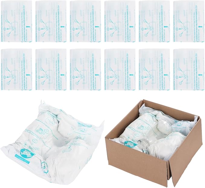 Foam Bags For Shipping 12 PCS 14×16 Inch, Handy Temperature-Activated Expanding Pouches, Instant Pack Quick Packaging - Protective Parcel Solution