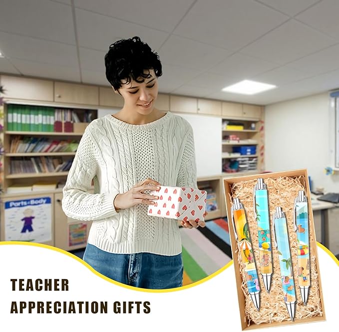 Idealmuzik 8-Pack Capybara Gel Pens – Cute Animal Pens with Unique Capybara Designs, Smooth Writing Ink Pens for School, Office, Journaling, Fun Gift for Kids, Teens & Capybara Lovers