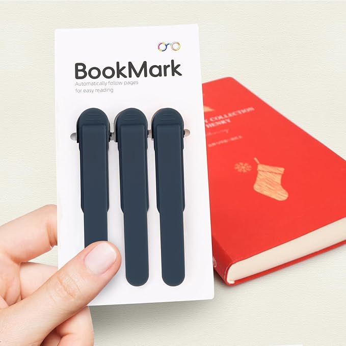 SMUK 3pcs Automatic Bookmarks for Women, Cute Silicone Bookmarks for Book Lovers Reading Women Men Teens Teachers, Book Mark Book Page Keeper Reading Gifts for Reading Lovers