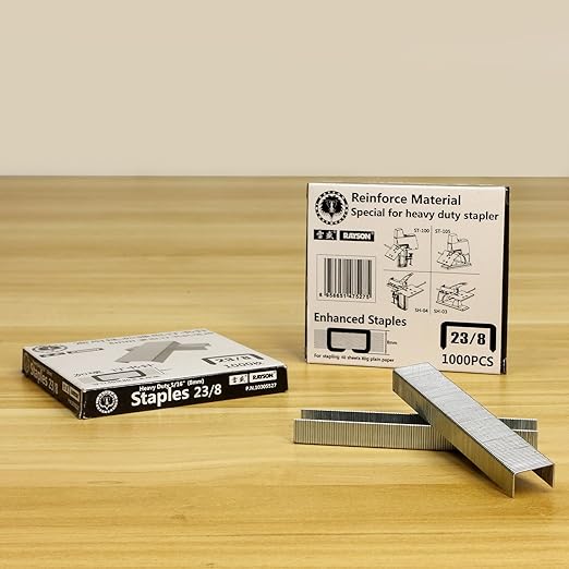 Rayson Heavy Duty Staples, 5/16" Leg Length, 1/2" Width, 2000 Staples (40 Sheets)