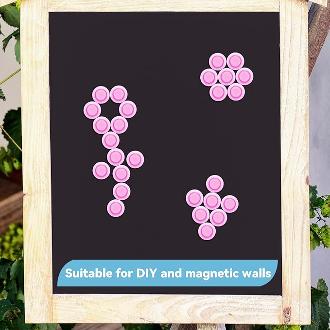 ZDZBLX Fridge Magnets, 28 Pack Magnet Strong Magnets Refrigerator Magnets Small Magnets for Whiteboard, Heavy Duty Magnets Mini Magnets Cute Round Magnets for Fridge, Locker, Classroom, Office (Pink)