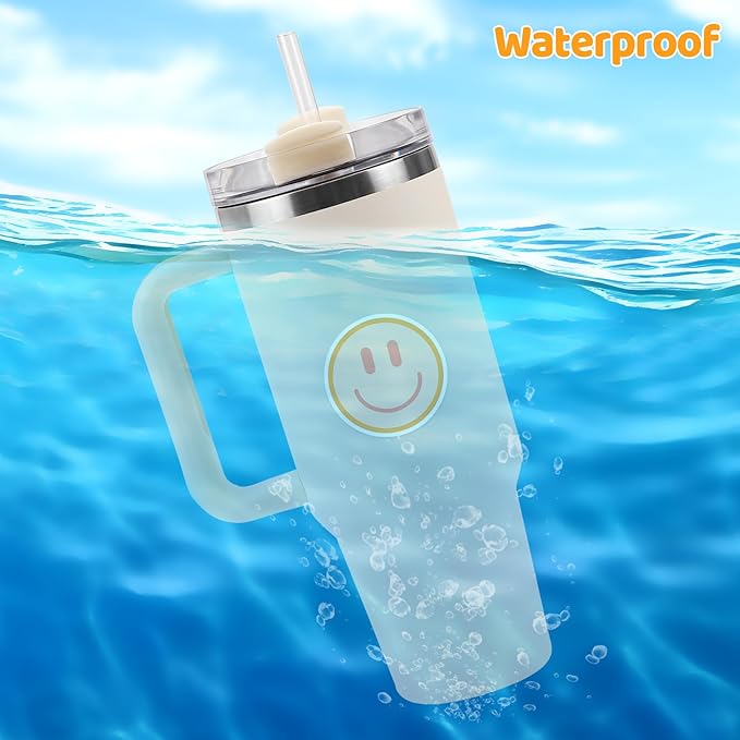 100PCS Smiling Stickers, Cute Water Bottle Stickers for Kids, for Teaching Rewards, Notebooks, Stationery, Luggage, Cartoon PVC Happy Sticker