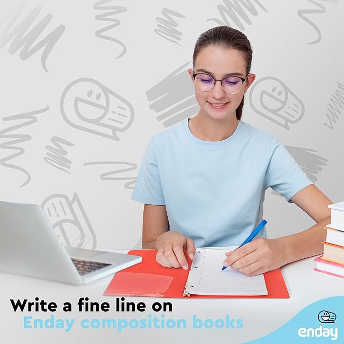 Loose Leaf Paper Bulk, 3600 Sheets, College Ruled, (24 Pack) 150 Sheets Per Pack, 8" x 10.5" White Filler Paper, 3 Hole Punched Binder Paper for 3 Ring Binders, Notebook Paper - By Enday