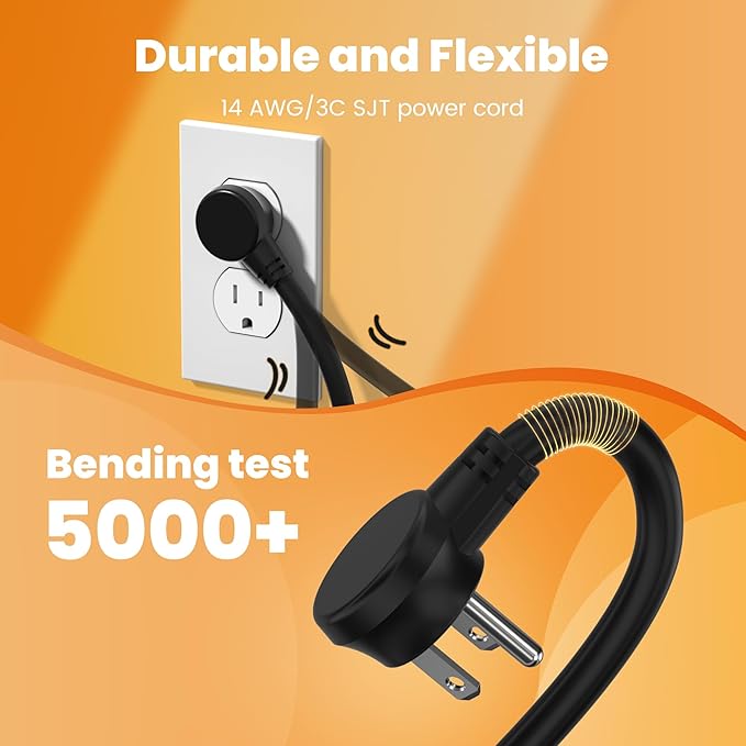 12 Outlet Long Power Strip, 3FT Power Cord, 2100 Joules Surge Protector, Wide Spaced Outlet Power Bar, Overload Protection Switch, Industrial Heavy Duty for Work Bench, Shop, Garage