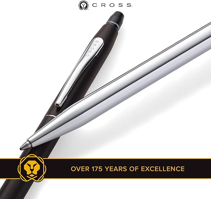 Cross Click Refillable Ballpoint Pen Presented in a Everyday Gift Box - Medium Point, Black Ink, Crimson