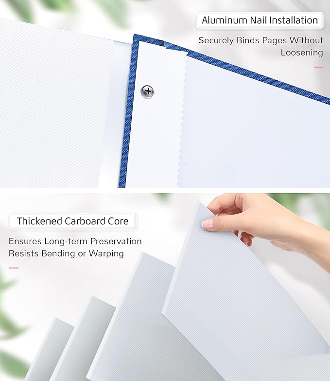 Photo Album Self Adhesive Scrapbook Album for 3x5 4x6 5x7 8x10 Pictures,120 Pages Linen Cover with Display Window DIY Photo Book,Ideal Gifts for Family Travel Wedding Baby