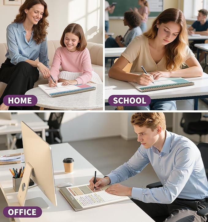 Weekly To Do List Notepad, 52 Undated Sheets (8.5"×11") Duplex-Printed Weekly Desk Planner For Work Home School Office Desk Accessories Supplies & Goal Setting Tasks - Purple