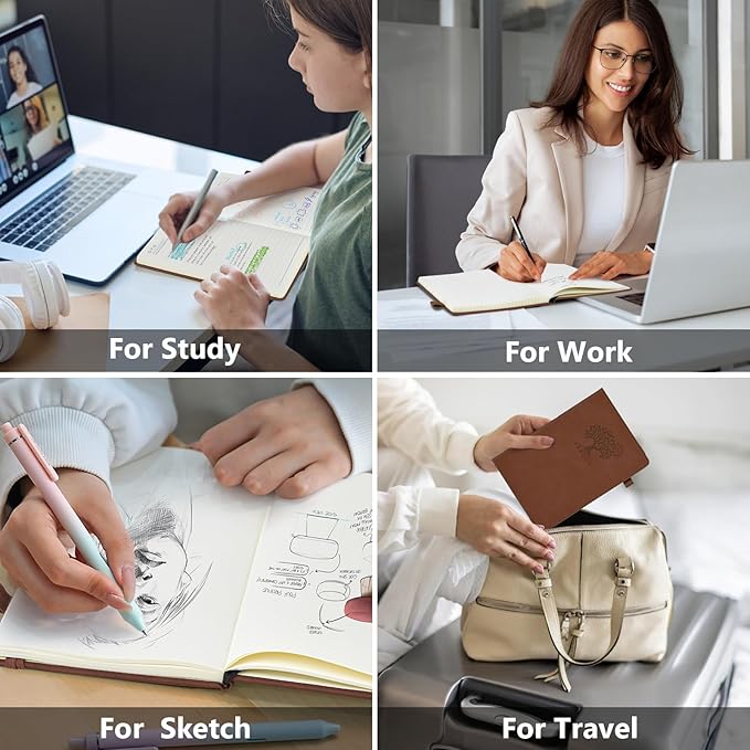 PERCUN Blank Journal Ntebook for Men & Women, 160 Pages Blank Journals for Writing, Drawing,Sketch Book,5.9" x 8.5" Leather Sketchbook, Unlined Notebook for Work, School, Art - Brown