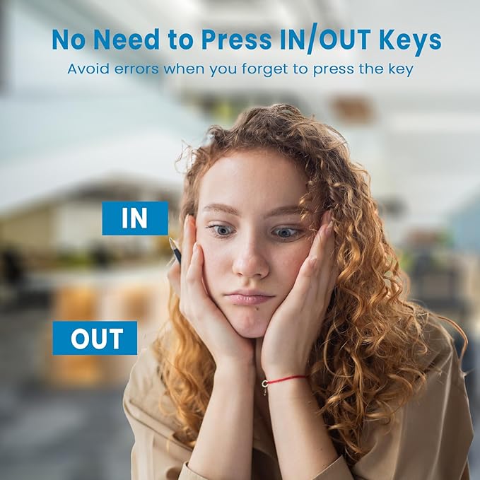 Time Clock - Fingerprint Time Clocks for Employees Small Business Automatic Calculate Hours, H1 Standalone Offline Biometric Clock in Machine for Employees with 5 RFID Cards (0 Monthly Fees)