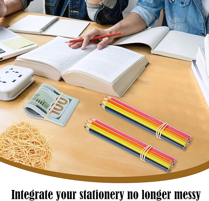 Marspark Rubber Bands Bulk Elastic Rubber Bands 5 lb File Folder Strong Elastic for Office Home Supply Crafts(Size 19)