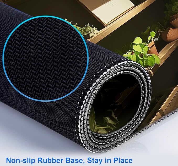 Lndoor Green Plant Expansion Desk Mat, Flower Plant Large Gaming Mouse Mat XXL Laptop Mouse Keyboard Mat 35.4 x 15.7-Inch Office Desk Decoration