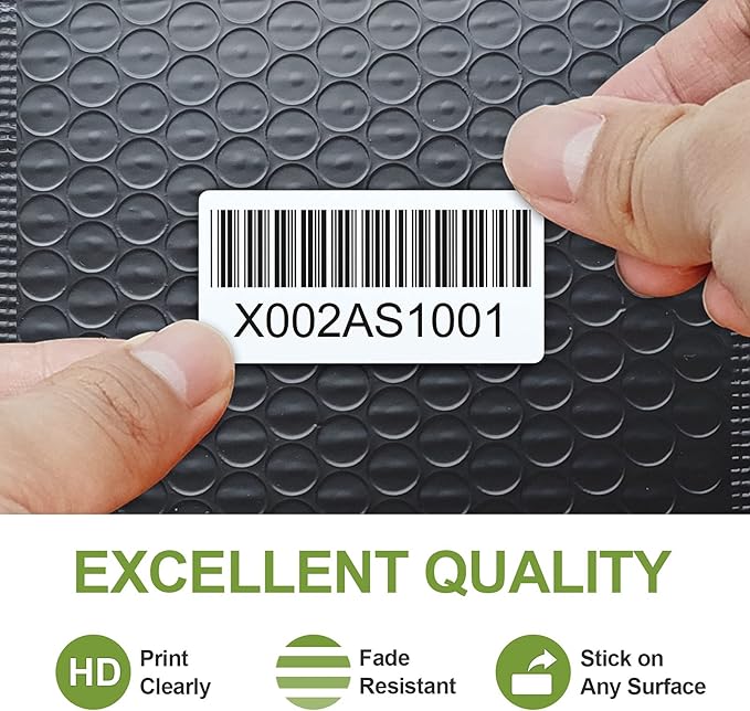 2" x 1" Direct Thermal Label, Paper for Barcodes Postage Address Perforated & Compatible with Rollo, Zebra, Munbyn, Nelko Printers(12 Rolls, 1300 Labels/Roll)
