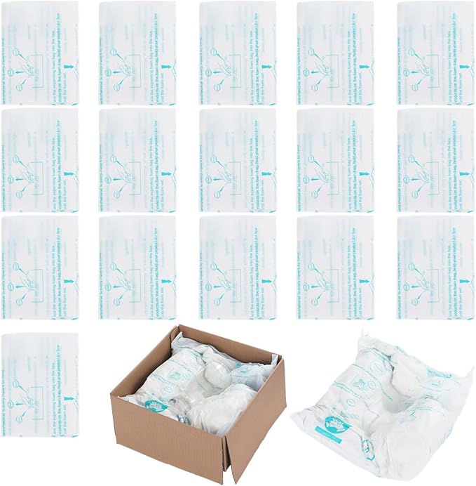 Foam Bags For Shipping 16 PCS 18×23 Inch, Handy Temperature-Activated Expanding Pouches, Instant Pack Quick Packaging - Protective Parcel Solution