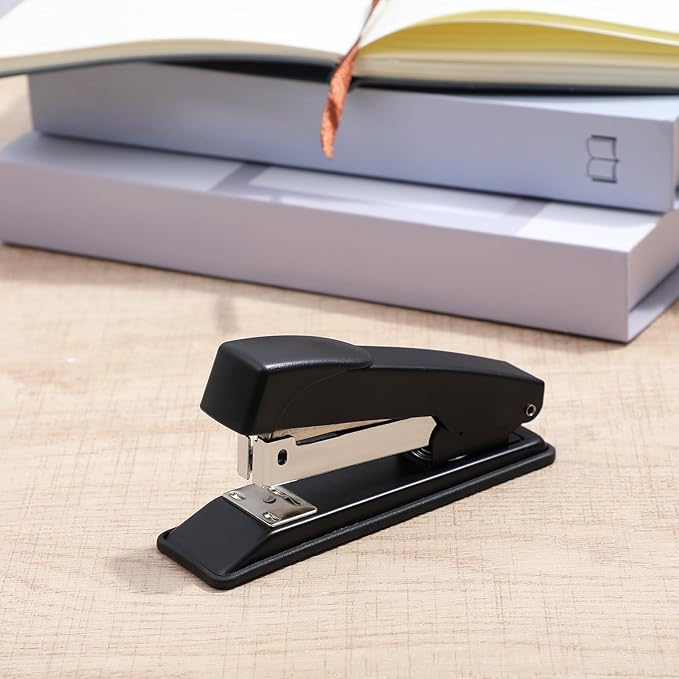 6 Pack Metal Desktop Staplers, 20 Sheet Capacity Heavy Duty Stapler for Classroom Office Desk Accessories Teacher Supplies (Black)
